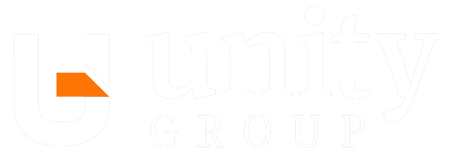 Unity Group white logo